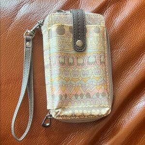 Sakroots Multicolor Wristlet Wallet + Phone Case